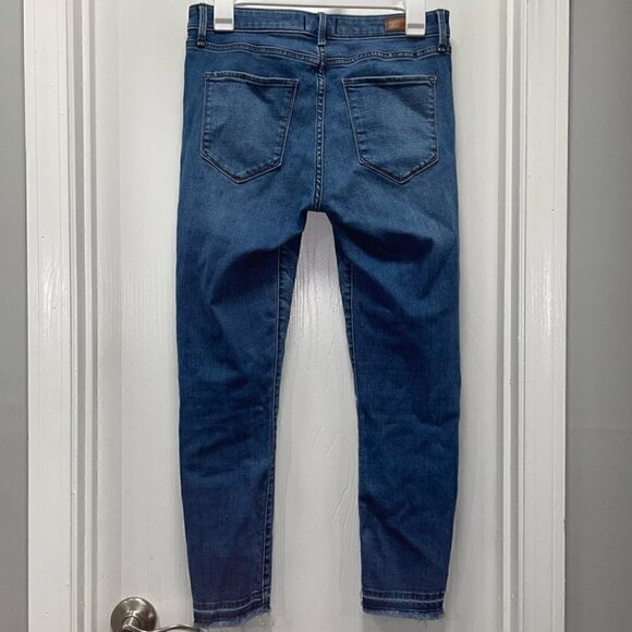 Abercrombie & Fitch Jeans Harper Low Rise Ankle Skinny Leg Raw Dip Hem Ankle - Picture 5 of 7